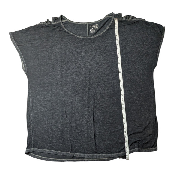 Terra & Sky - Women's Top - Size 2XL -Black- Slits on Sleeve-Good Used Condition - Picture 2 of 7